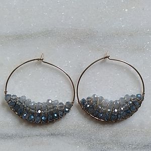 Beaded Hoop Earrings